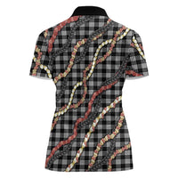 Hawaii Palaka Niihau Shell Lei Women Polo Shirt Tropical Island Plaid Patterns DT05 - Polynesian Pride