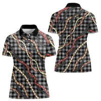 Hawaii Palaka Niihau Shell Lei Women Polo Shirt Tropical Island Plaid Patterns DT05 - Polynesian Pride
