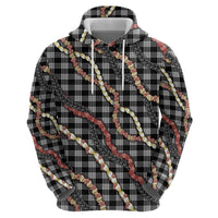 Hawaii Palaka Niihau Shell Lei Zip Hoodie Tropical Island Plaid Patterns DT05 - Polynesian Pride
