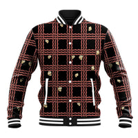 Hawaii Palaka Kahelelani Shell Lei Costume Baseball Jacket Plaid Patterns DT05 Unisex Black - Polynesian Pride