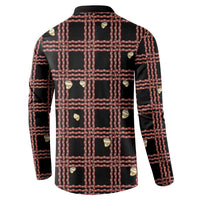 Hawaii Palaka Kahelelani Shell Lei Costume Button Sweatshirt Plaid Patterns DT05 - Polynesian Pride
