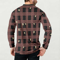 Hawaii Palaka Kahelelani Shell Lei Costume Button Sweatshirt Plaid Patterns DT05 - Polynesian Pride