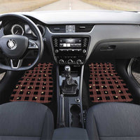 Hawaii Palaka Kahelelani Shell Lei Costume Car Mats Plaid Patterns DT05 Set 2pcs - Front Black - Polynesian Pride