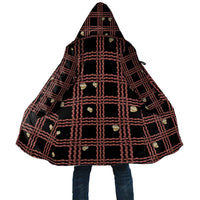 Hawaii Palaka Kahelelani Shell Lei Costume Cloak Plaid Patterns DT05 Unisex Black - Polynesian Pride