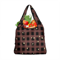 Hawaii Palaka Kahelelani Shell Lei Costume Grocery Bag Plaid Patterns DT05 1-pack One Size Black - Polynesian Pride