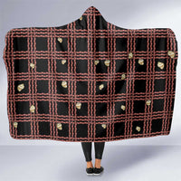 Hawaii Palaka Kahelelani Shell Lei Costume Hooded Blanket Plaid Patterns DT05 One Size Black - Polynesian Pride