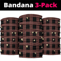 Hawaii Palaka Kahelelani Shell Lei Costume Neck Gaiter Plaid Patterns DT05 package One Size: 25*50cm Black - Polynesian Pride