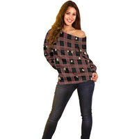 Hawaii Palaka Kahelelani Shell Lei Costume Off Shoulder Sweater Plaid Patterns DT05 - Polynesian Pride