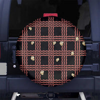 Hawaii Palaka Kahelelani Shell Lei Costume Spare Tire Cover Plaid Patterns DT05 No hole Black - Polynesian Pride