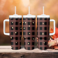 Hawaii Palaka Kahelelani Shell Lei Costume Tumbler With Handle Plaid Patterns DT05 - Polynesian Pride