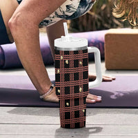 Hawaii Palaka Kahelelani Shell Lei Costume Tumbler With Handle Plaid Patterns DT05 - Polynesian Pride