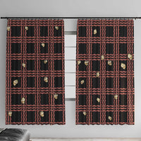 Hawaii Palaka Kahelelani Shell Lei Costume Window Curtain Plaid Patterns DT05 With Hooks Black - Polynesian Pride