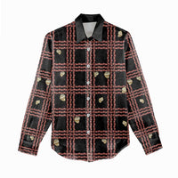 Hawaii Palaka Kahelelani Shell Lei Costume Women Casual Shirt Plaid Patterns DT05 - Polynesian Pride