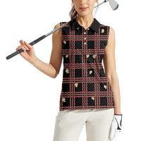 Hawaii Palaka Kahelelani Shell Lei Costume Women Sleeveless Polo Shirt Plaid Patterns DT05 - Polynesian Pride