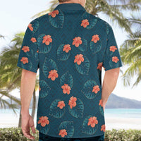 Hawaii Monstera Hawaiian Shirt Hibiscus Flowers Simple Style - Polynesian Pride