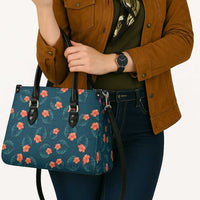 Hawaii Monstera Leather Bag Hibiscus Flowers Simple Style DT05 - Polynesian Pride