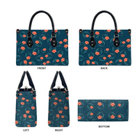 Hawaii Monstera Leather Bag Hibiscus Flowers Simple Style DT05 - Polynesian Pride
