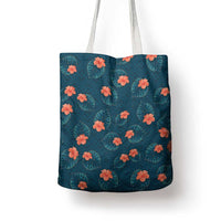 Hawaii Monstera Tote Bag Hibiscus Flowers Simple Style - Polynesian Pride