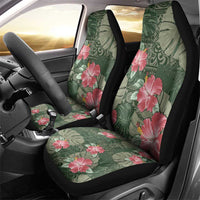 Hawaii Car Seat Cover Green Polynesian Monstera Patterns - Polynesian Pride
