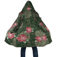 Hawaii Cloak Green Polynesian Monstera Patterns - Polynesian Pride