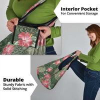 Hawaii Grocery Bag Green Polynesian Monstera Patterns DT05 - Polynesian Pride