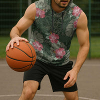Hawaii Sleeveless Hoodie Green Polynesian Monstera Patterns DT05 - Polynesian Pride