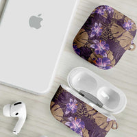 Hawaii AirPods Case Purple Polynesian Monstera Patterns - Polynesian Pride
