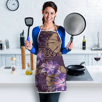 Hawaii Apron Purple Polynesian Monstera Patterns - Polynesian Pride