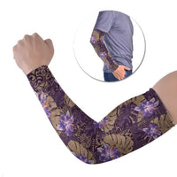 Hawaii Arm Sleeves Purple Polynesian Monstera Patterns DT05 Set of 2 Purple - Polynesian Pride