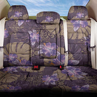 Hawaii Back Car Seat Cover Purple Polynesian Monstera Patterns - Polynesian Pride