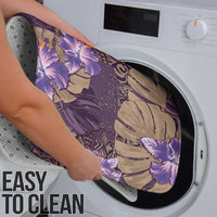 Hawaii Bathroom Set Purple Polynesian Monstera Patterns - Polynesian Pride