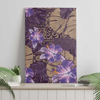 Hawaii Canvas Wall Art Purple Polynesian Monstera Patterns DT05 - Polynesian Pride