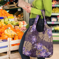 Hawaii Grocery Bag Purple Polynesian Monstera Patterns DT05 - Polynesian Pride