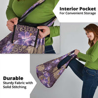 Hawaii Grocery Bag Purple Polynesian Monstera Patterns DT05 - Polynesian Pride