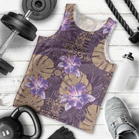 Hawaii Men Tank Top Purple Polynesian Monstera Patterns DT05 - Polynesian Pride