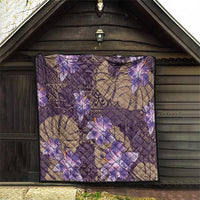 Hawaii Quilt Purple Polynesian Monstera Patterns - Polynesian Pride
