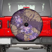 Hawaii Spare Tire Cover Purple Polynesian Monstera Patterns - Polynesian Pride