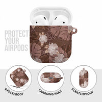 Hawaii AirPods Case Brown Polynesian Monstera Patterns DT05 - Polynesian Pride