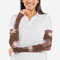 Hawaii Arm Sleeves Brown Polynesian Monstera Patterns DT05 - Polynesian Pride