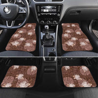 Hawaii Car Mats Brown Polynesian Monstera Patterns - Polynesian Pride