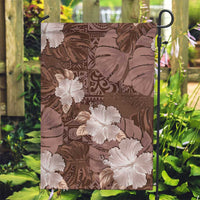 Hawaii Garden Flag Brown Polynesian Monstera Patterns - Polynesian Pride