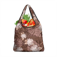 Hawaii Grocery Bag Brown Polynesian Monstera Patterns DT05 1-pack One Size Brown - Polynesian Pride