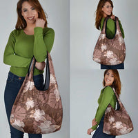 Hawaii Grocery Bag Brown Polynesian Monstera Patterns DT05 - Polynesian Pride