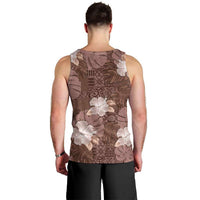 Hawaii Men Tank Top Brown Polynesian Monstera Patterns DT05 - Polynesian Pride