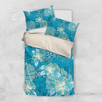 Hawaii Bedding Set Teal Polynesian Monstera Patterns - Polynesian Pride