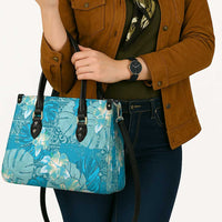 Hawaii Leather Bag Teal Polynesian Monstera Patterns DT05 - Polynesian Pride