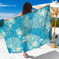 Hawaii Sarong Teal Polynesian Monstera Patterns - Polynesian Pride