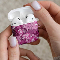 Hawaii AirPods Case Magenta Polynesian Monstera Patterns DT05 - Polynesian Pride