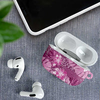 Hawaii AirPods Case Magenta Polynesian Monstera Patterns DT05 - Polynesian Pride