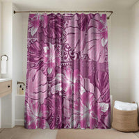 Hawaii Bathroom Set Magenta Polynesian Monstera Patterns - Polynesian Pride
